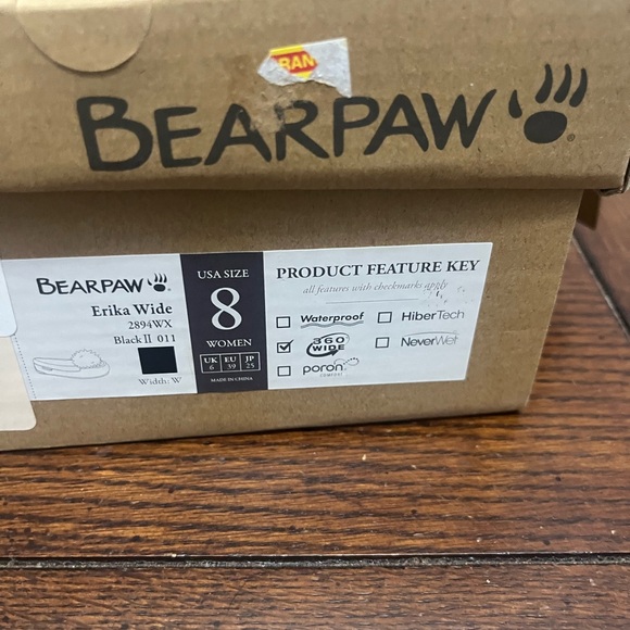 Bearpaw Erika Suede Sheepskin Lined‎ Moccasin Pom Pom Slippers NEW - Picture 7 of 8